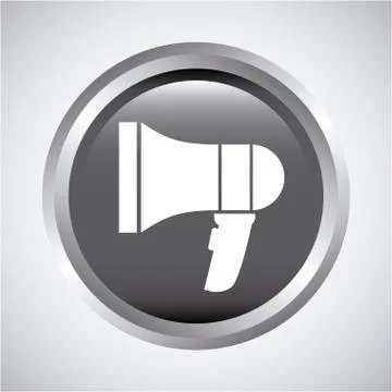 Megaphone design over  gray background vector illustration イラスト素材