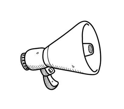 Megaphone Doodle Stock Illustration