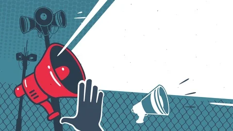 Megaphone Element Propaganda Stock Footage 107276993