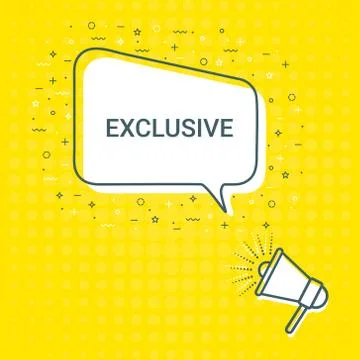 Megaphone With Exclusive Speech Bubble. Loudspeaker. Illustrations For Promotion Stock Illustration