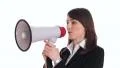 Megaphone executive. HD Footage