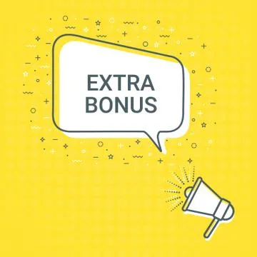 Megaphone With Extra Bonus Speech Bubble. Loudspeaker. Illustrations For Stock Illustration