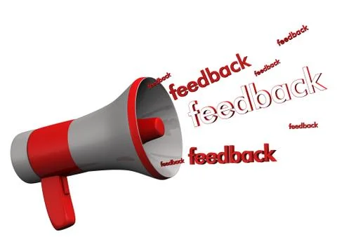 Megaphone feedback Stock Illustration