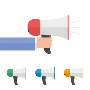 Megaphone. flat design Stock Illustration
