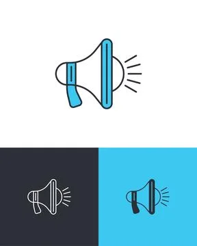 Megaphone Flat Icon Stock Illustration
