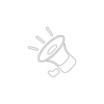 Megaphone. flat vector icon Stock Illustration