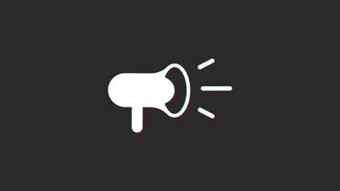 Megaphone glitch icon animated. Video stock 167987509