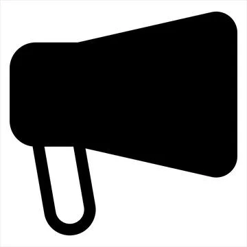 Megaphone glyph icon vector illustration isolated on white background Stock Illustration