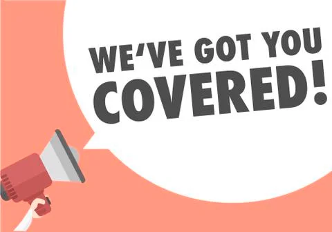 Megaphone Got You Covered Stock Illustration