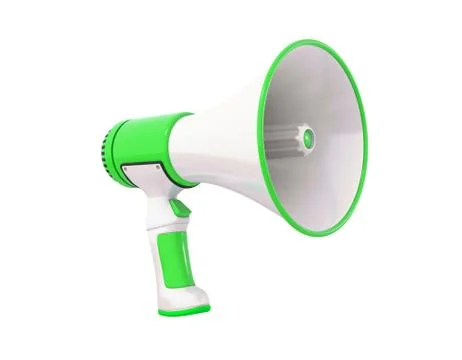 Megaphone green perspective Stock Illustration