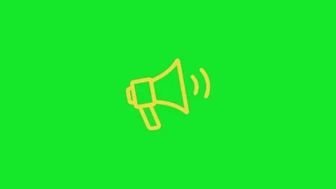Megaphone on green screen background  Vidéo 332643449