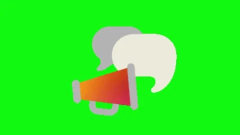 Megaphone on green screen loop animation 動画素材 328898437