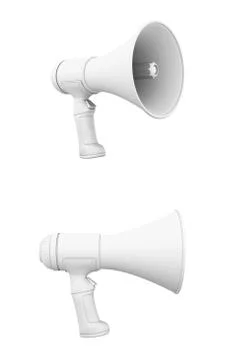 Megaphone in grey Stock Illustration