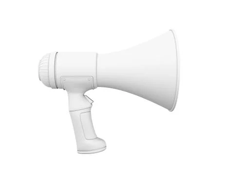 Megaphone in grey profile Stock Illustration