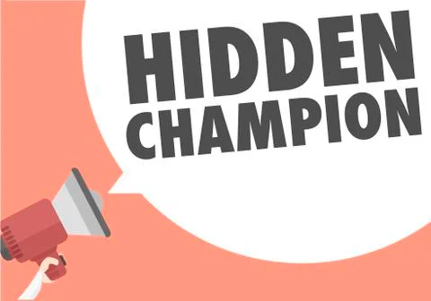 Megaphone Hidden Champion 스톡 일러스트