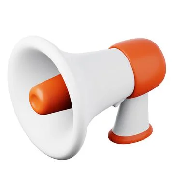 Megaphone high quality 3D render illustration icon. Stock Illustration
