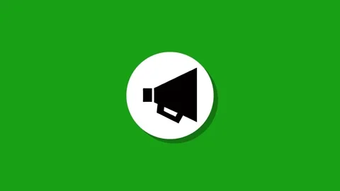 Megaphone icon animation on green screen, symbol of announcement and commun.. Stock Footage 329272470