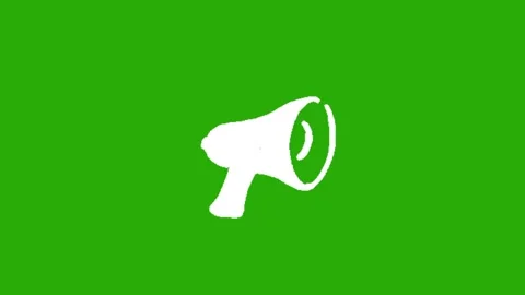 Megaphone icon animation on green screen Vidéo 330762795