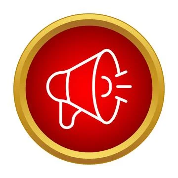 Megaphone icon announcing important alert and communication Stock Illustration