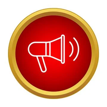 Megaphone icon announcing important news and marketing messages 스톡 일러스트
