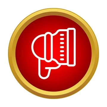 Megaphone icon announcing public speaking communication Illustration