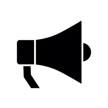 Megaphone icon. black vector megaphone sign Stock Illustration