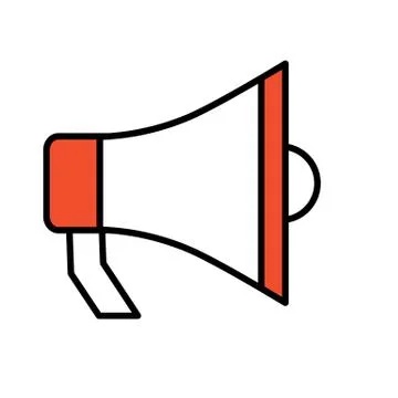 Megaphone icon. black vector megaphone sign Stock Illustration