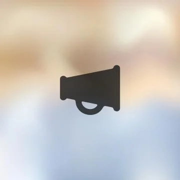 Megaphone icon on blurred background Illustrazione stock