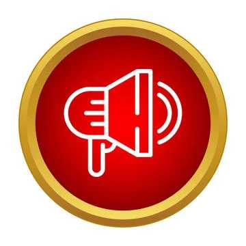Megaphone icon broadcasting important message and announcement concept 스톡 일러스트