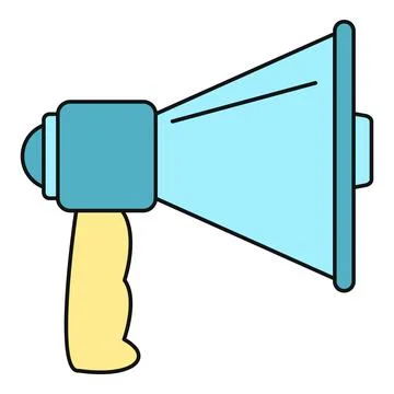 Megaphone icon broadcasting important message and announcement Stock Illustration