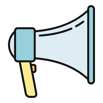 Megaphone icon broadcasting an important message announcement Stock Illustration