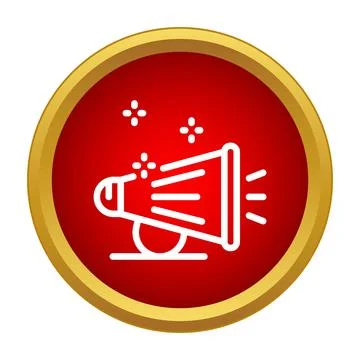 Megaphone icon broadcasting important message and announcement Stock Illustration