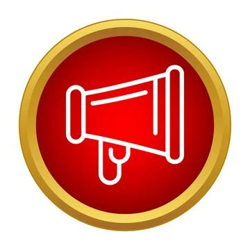 Megaphone icon broadcasting important news announcement Stock Illustration