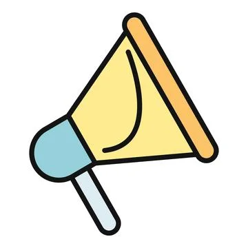Megaphone icon broadcasting a loud message, alert, or promotion 스톡 일러스트