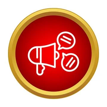 Megaphone icon broadcasting messaging and communication concept Stock Illustration