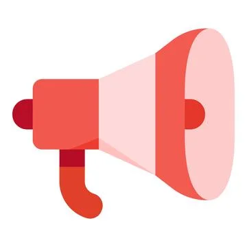 Megaphone icon conveying important information, public speaking, urgent , alerts Stock Illustration