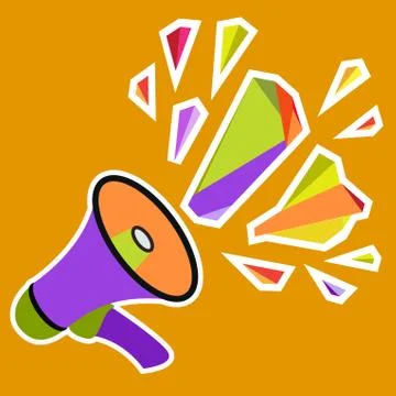 Megaphone icon design Stock Illustration