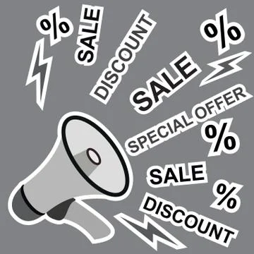 Megaphone icon design Stock Illustration