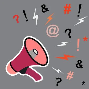 Megaphone icon design Stock Illustration