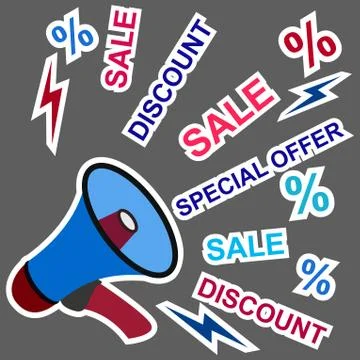 Megaphone icon design Stock-Illustration