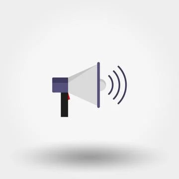Megaphone. Icon. Flat design Stock Illustration