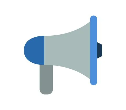 Megaphone icon illustrated in vector on white background Stock Illustration