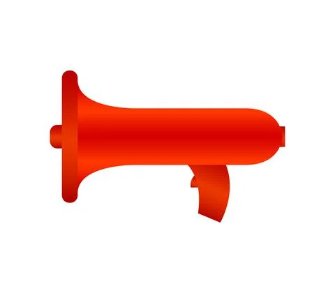 Megaphone icon illustrated in vector on white background Stock Illustration