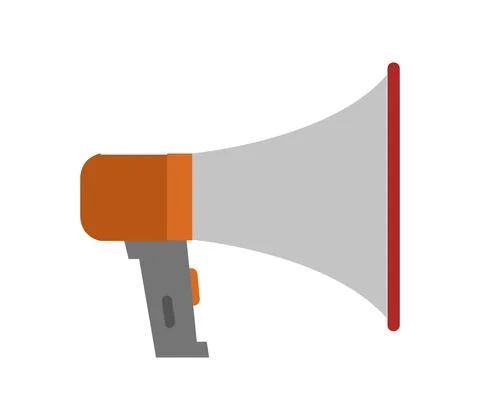 Megaphone icon illustrated in vector on white background Stock Illustration