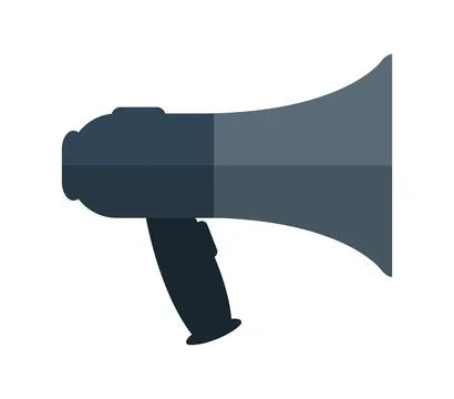 Megaphone icon illustrated in vector on white background Stock Illustration