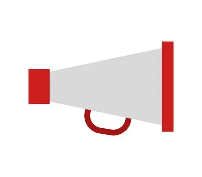 Megaphone icon illustrated in vector on white background Illustrazione stock