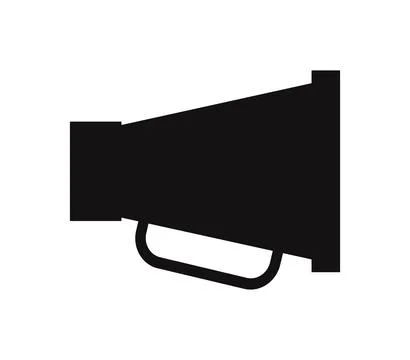 Megaphone icon illustrated in vector on white background Stock Illustration