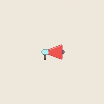 Megaphone icon isolated on grey background. Megaphone symbol for website desi Stock Illustration