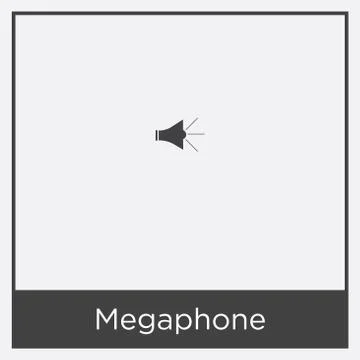 Megaphone icon isolated on white background Stock Illustration