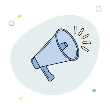 Megaphone icon isolated on white background. Loudspeaker icon. Vector Stock Illustration